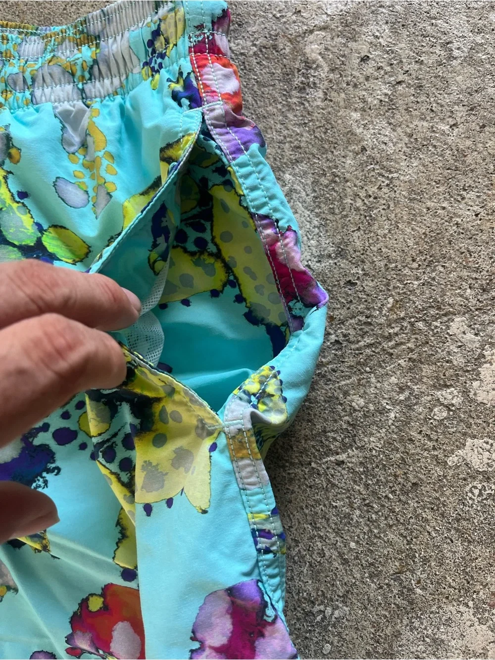 BILEBREQUIN Aqua Multi Floral Swim Trunks - Men's Light Aqua Swim Shorts